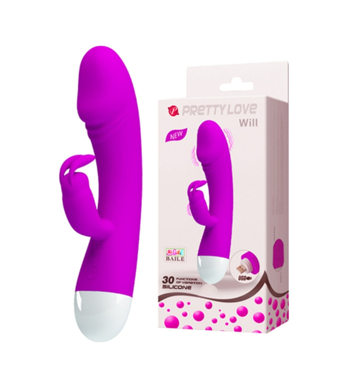 Pretty Love Will 18 Cm 30 Fonksiyonlu Usb Şarjlı Teknolojik Klitoris Vibratör