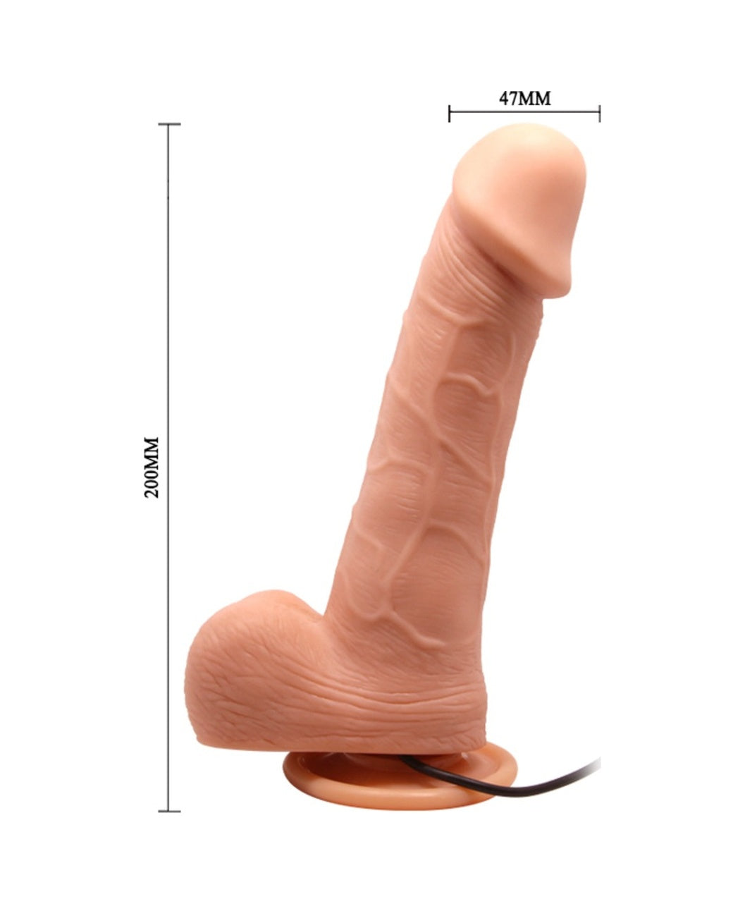 Baile Barbara 20 Cm Titreşimli Vantuzlu Rotasyonlu Gerçekçi Vibratör