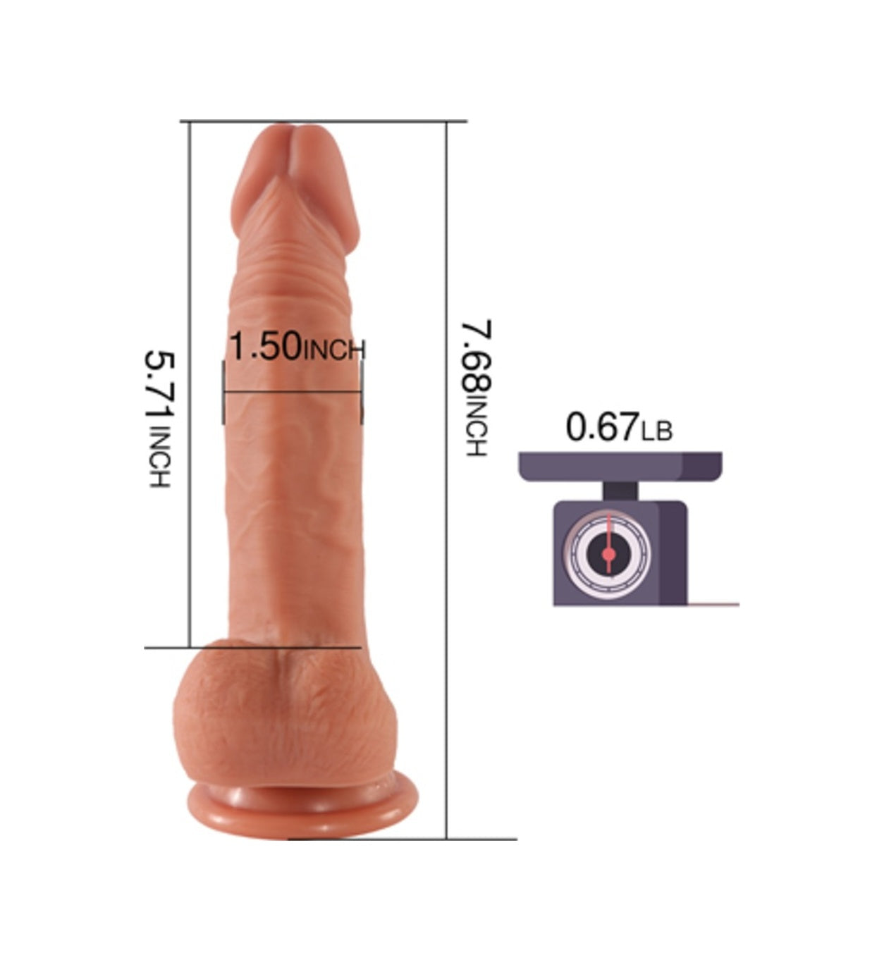 Sean 20 Cm Çift Katmanlı Vantuzlu Gerçekçi Full Realistik Penis