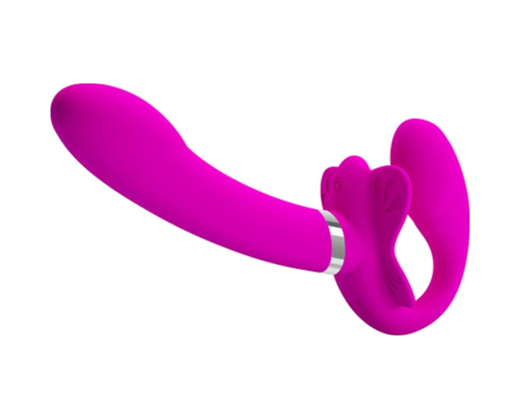 Pretty Love 12 Titreşimli Silikon Strap-On Usb Şarjlı Süper Lüks Vibratör
