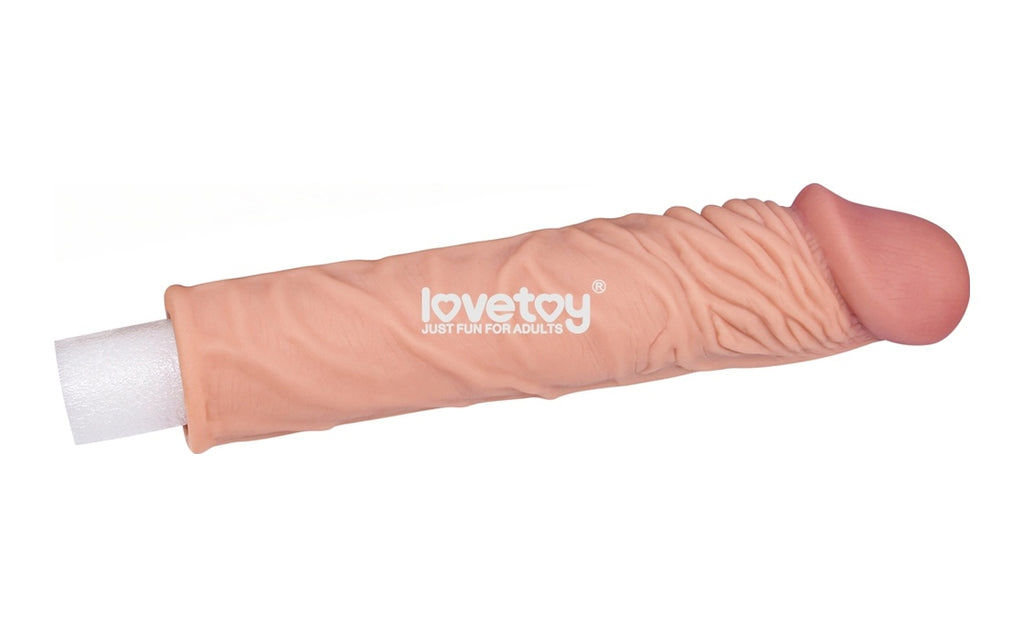 Lovetoy X-Tender 5 CM Dolgulu Uzatmalı Realistik Penis Kılıfı 20 CM