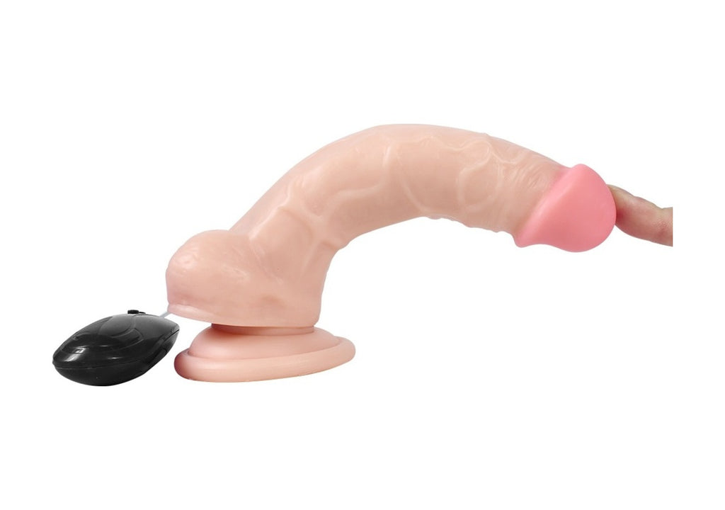 10 Titreşimli Vantuzlu Realistik Vibratör Gerçekçi Penis 17 Cm
