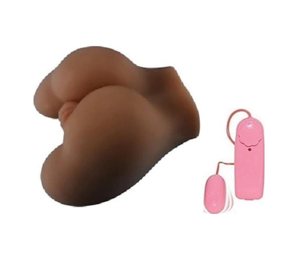 Black Ass 2 Işlevli Titreşimli Suni Vajina Anüs Zenci Kadın Kalça