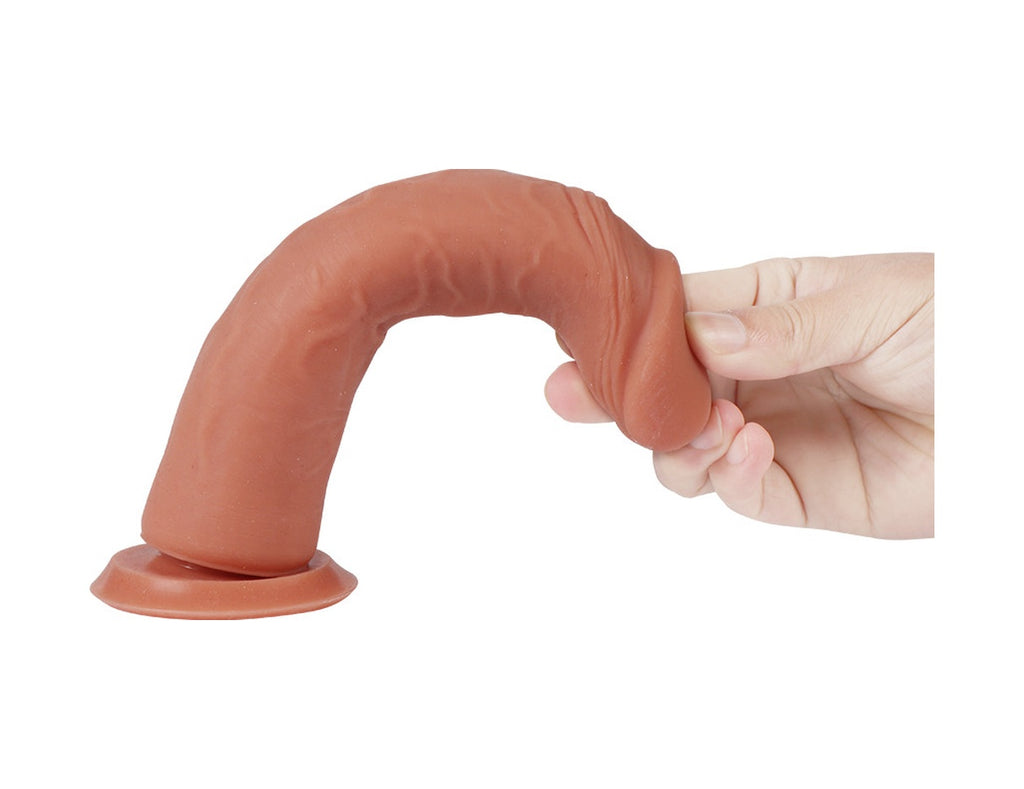 18 CM Damarlı Güçlü Vantuzlu Full Realistik Penis Dildo