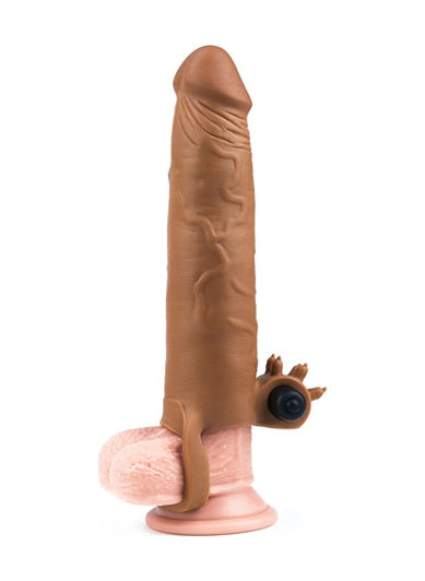 Lovetoy X-Tender 8 CM Dolgulu Uzatmalı Titreşimli Realistik Penis Kılıfı 20 CM