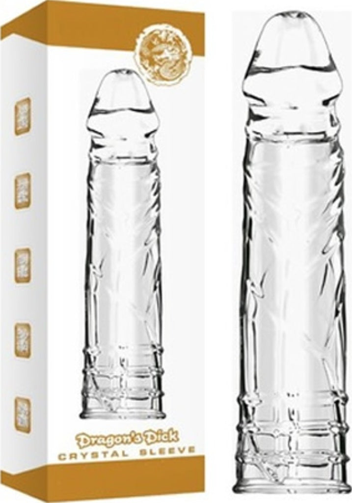 Pretty Love Sleeve Damarlı Dolgulu 4 Cm Uzatmalı Şeffaf Silikon Penis Kılıfı