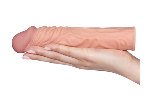 Lovetoy X-Tender 5 CM Dolgulu Realistik Penis Kılıfı 20 CM + 10 ml Kayganlaştırıcı