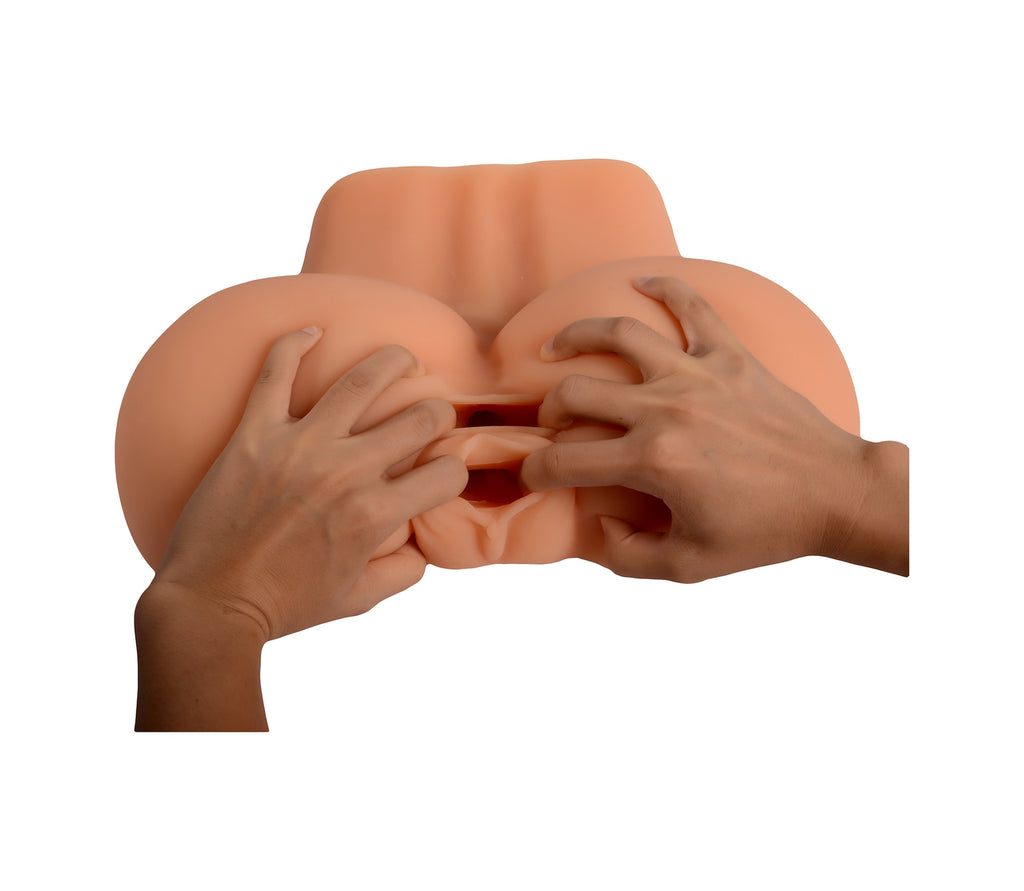 XL Büyük Boy 4 KG Realistik 2 İşlevli Kadın Kalça Yapay Suni Vajina ve Anüs