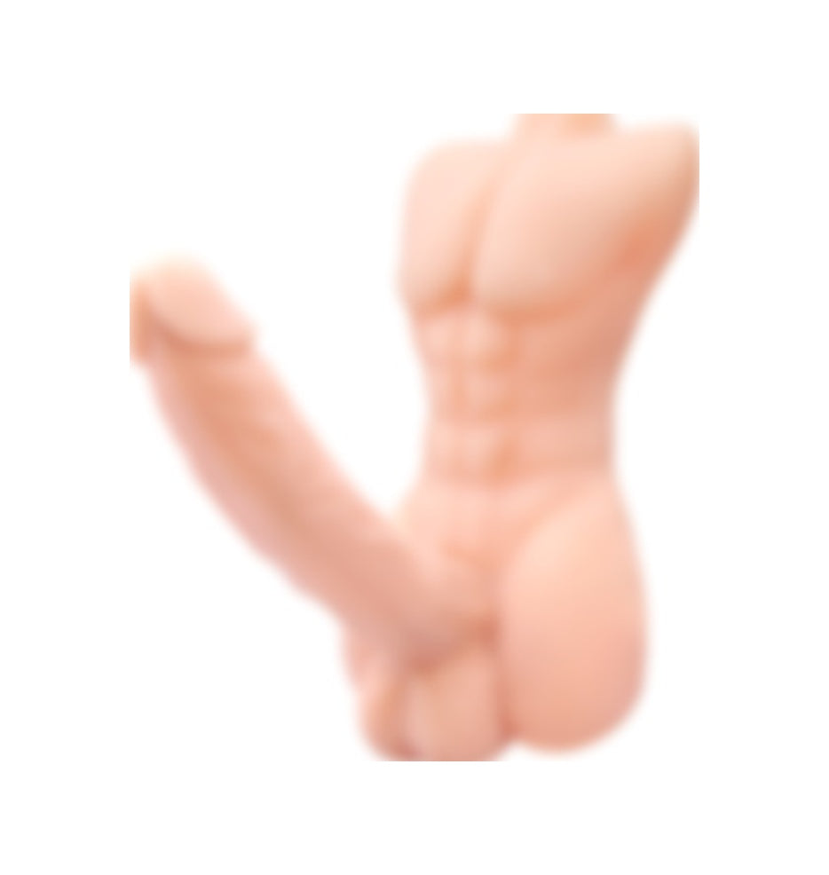 Yarım Vücut Kendinden Kayganlaştırıcılı 19 Cm Kıkırdaklı Penis