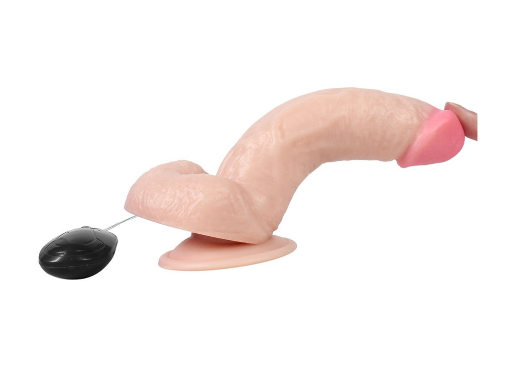 Xise 18 Cm Vantuzlu Titreşimli Realistik Vibratör Penis Dildo