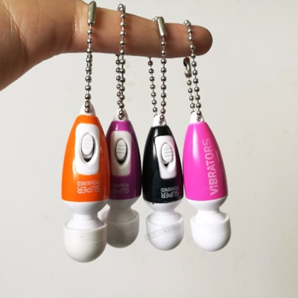 Powered 6 Cm Mini Vibratör Mastürbatör Anahtarlık Vibratör Mor