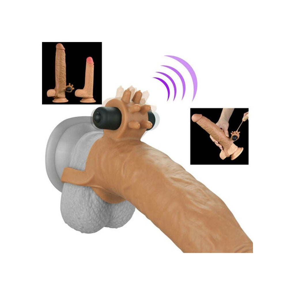 Lovetoy X-Large Realistik Titreşimli Uzatmalı Penis Kılıfı