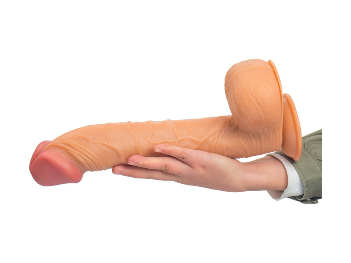 King 32.5 CM Dev Realistik Kalın Penis Gerçekçi Vibratör Dildo