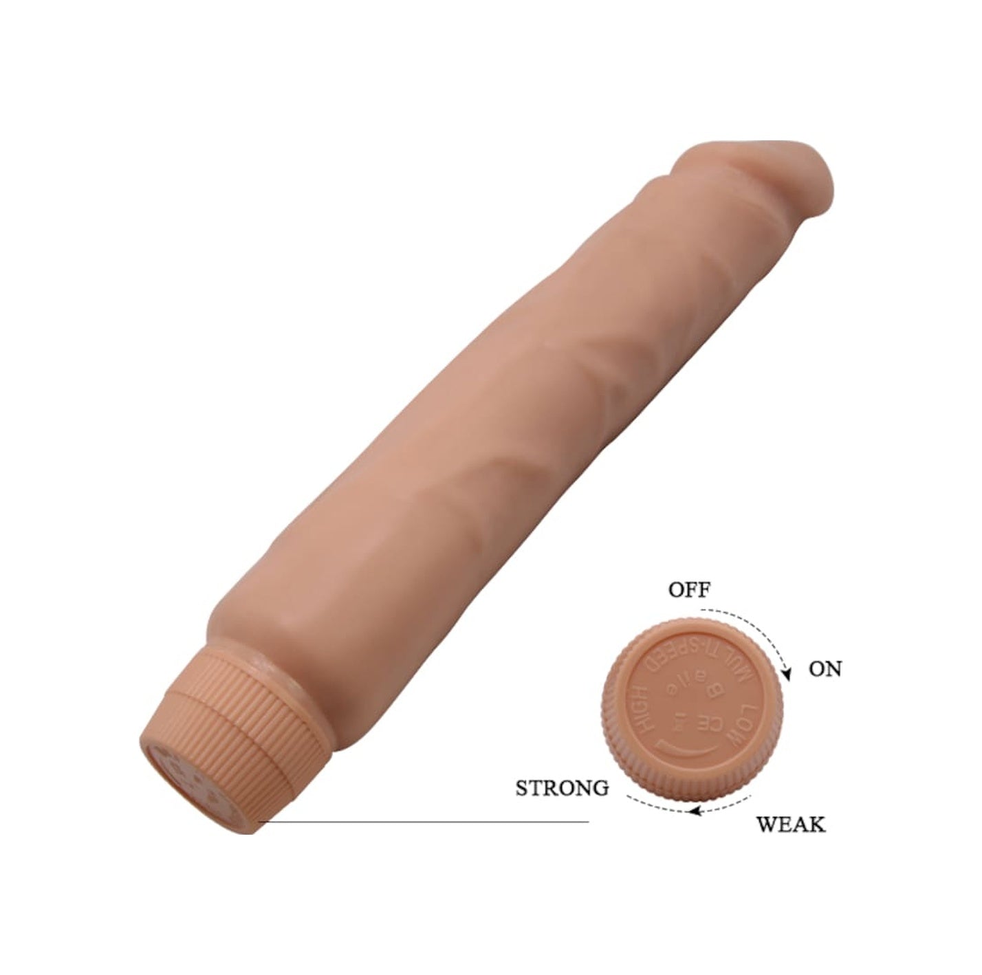 Baile Barbara 25 Cm Damarlı Realistik 10 Titreşimli Vibratör Penis