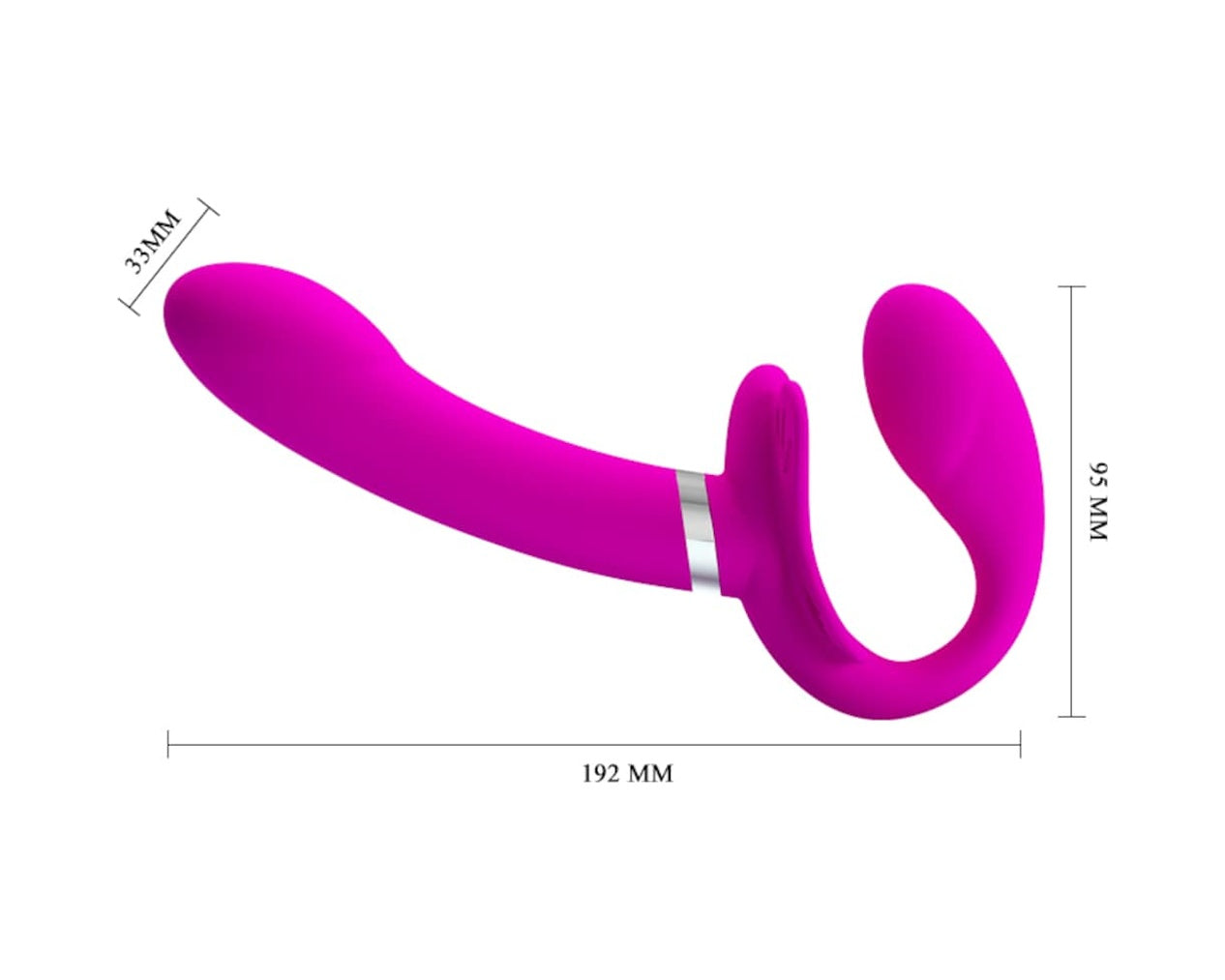 Pretty Love 12 Titreşimli Silikon Strap-On Usb Şarjlı Süper Lüks Vibratör