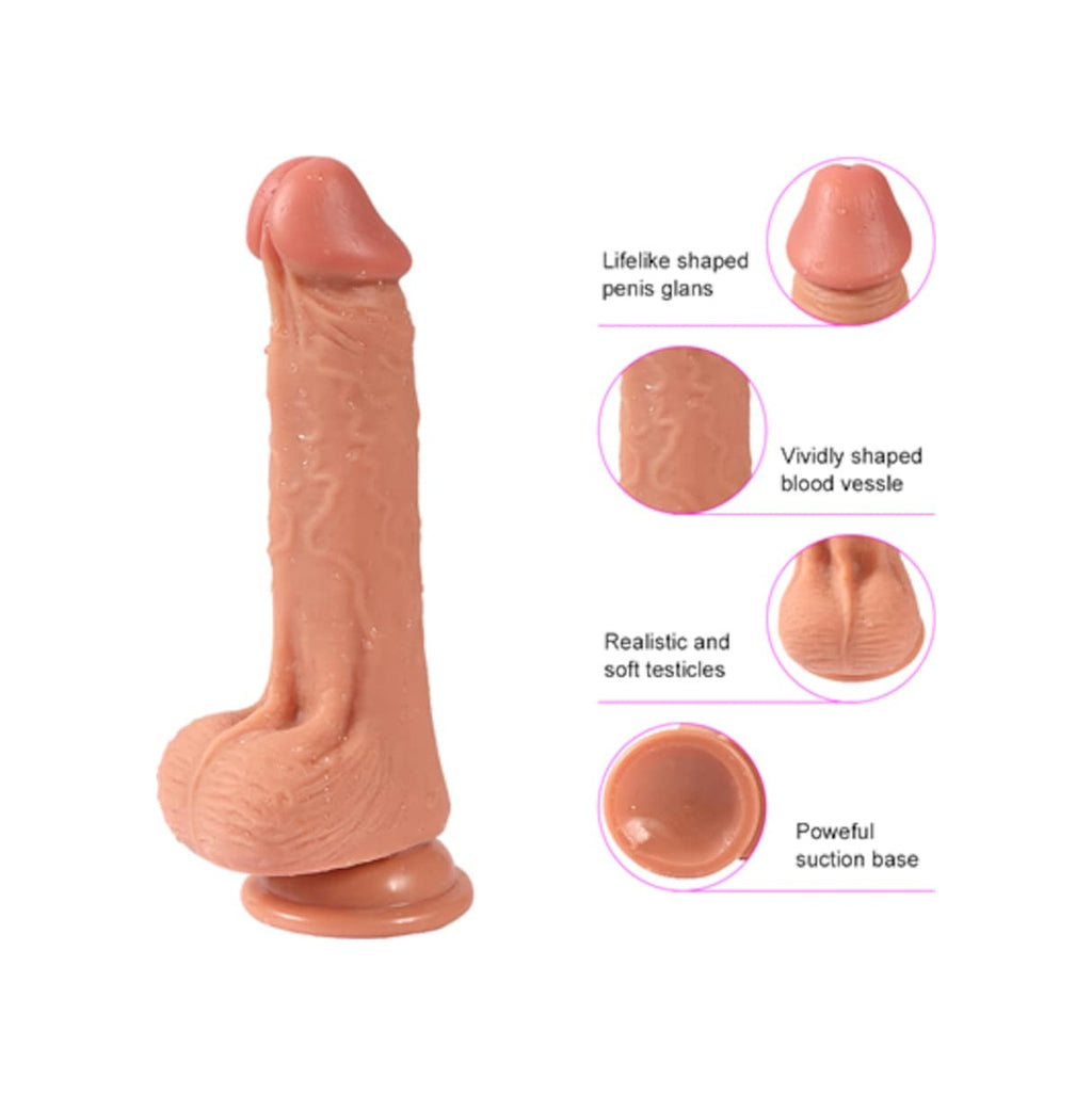 Tyler 20 Cm Yeni Nesil Çift Katmanlı Vantuzlu Tam Realistik Penis