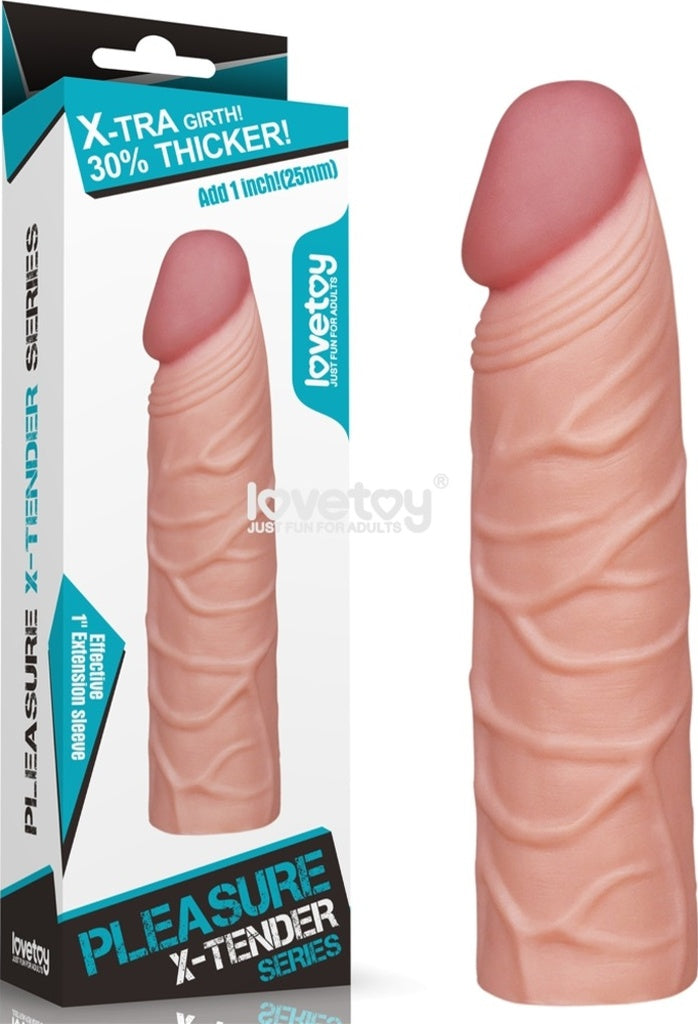 Lovetoy X-Tra 2.5 Cm Uzatmalı Dolgulu Realistik Penis Kılıfı