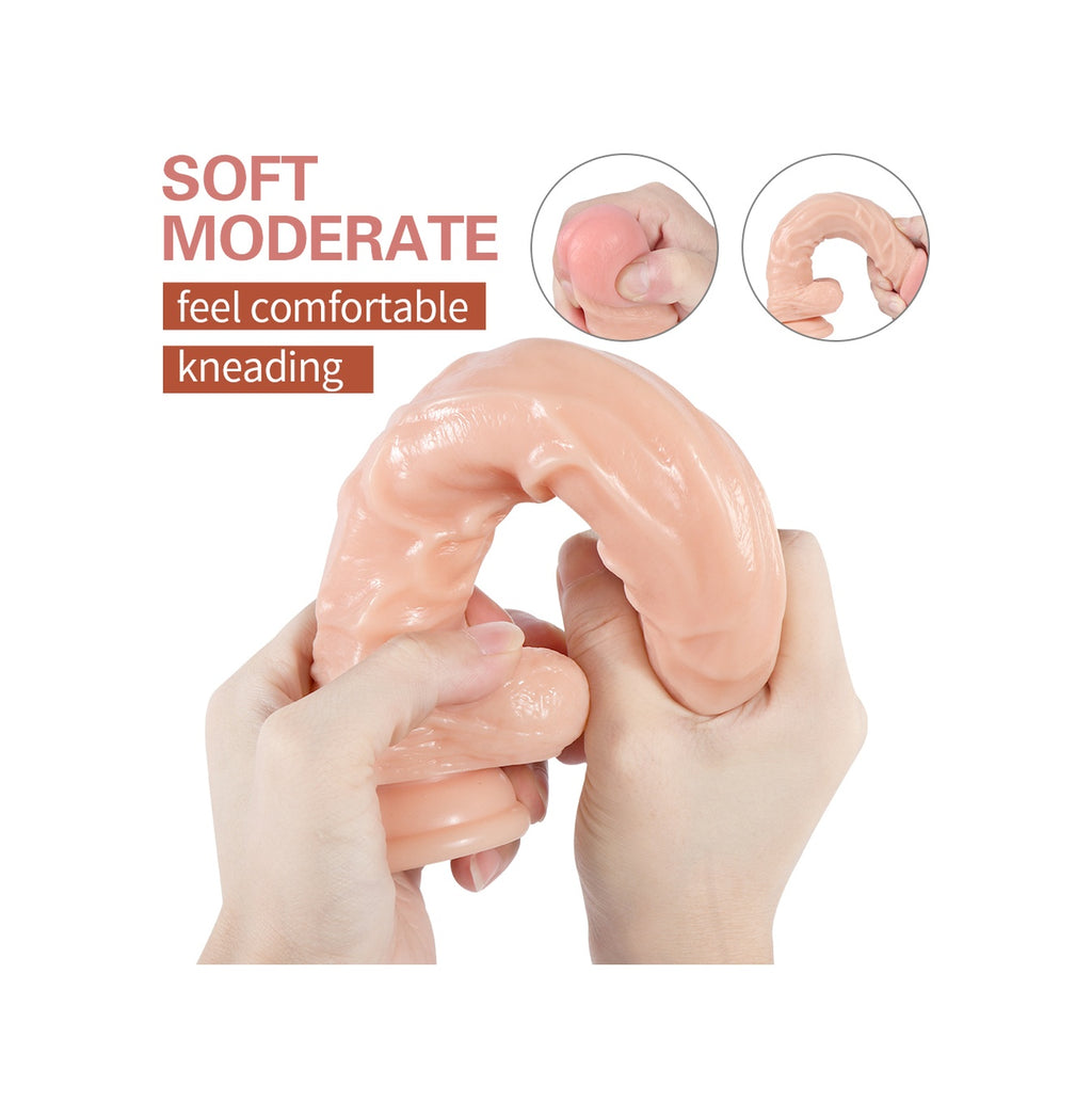 Xise 25 CM Vantuzlu Gerçekçi Realistik Kalın Penis Dev Dildo