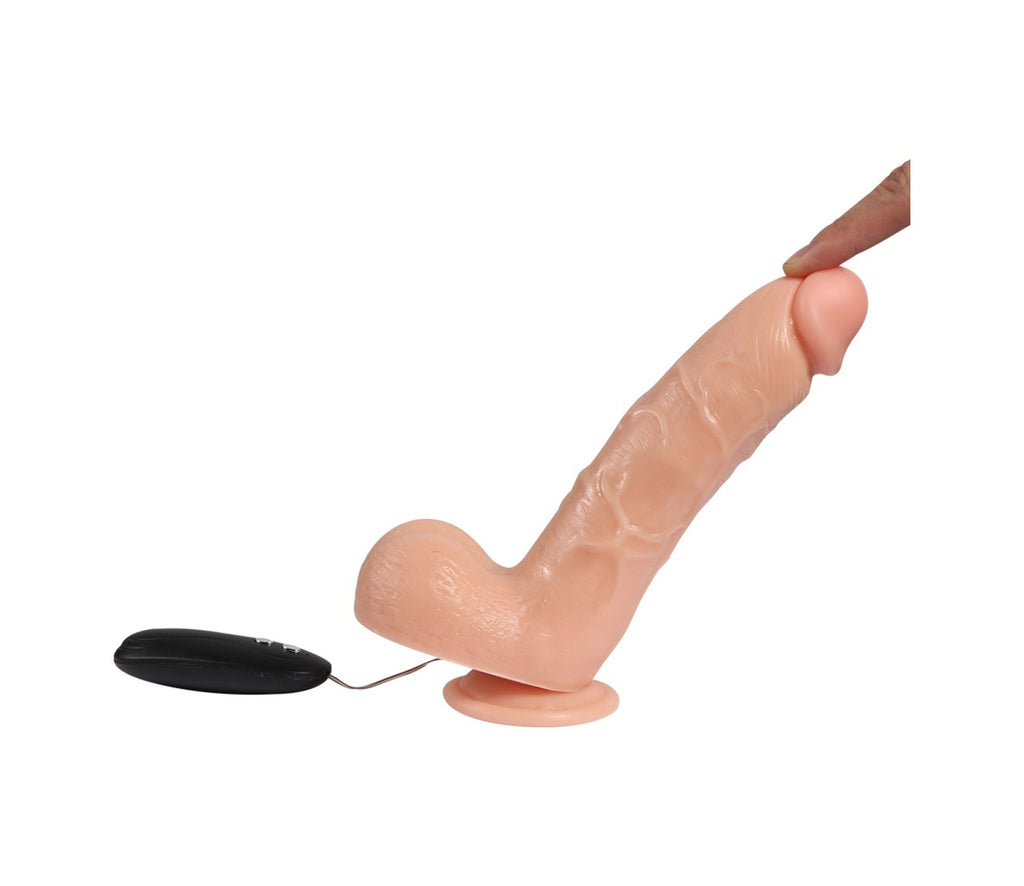 Suction 21 Cm Titreşimli Kumandalı Realistik Vibratör Penis Dildo