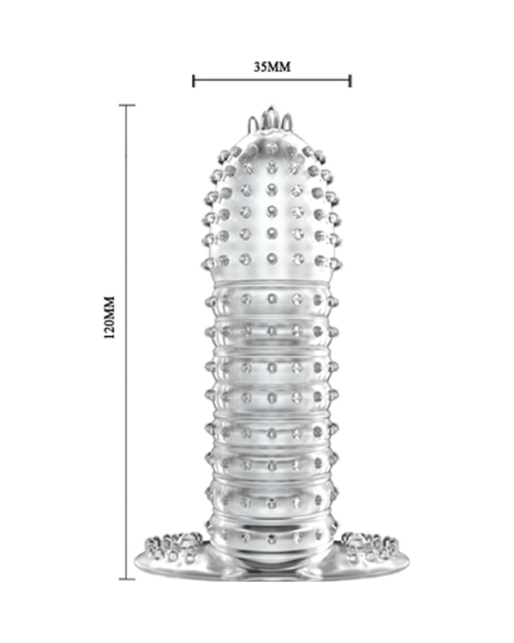Baile Silikon Uzatmalı Penis Kılıfı Klitoris Temaslı Dildo
