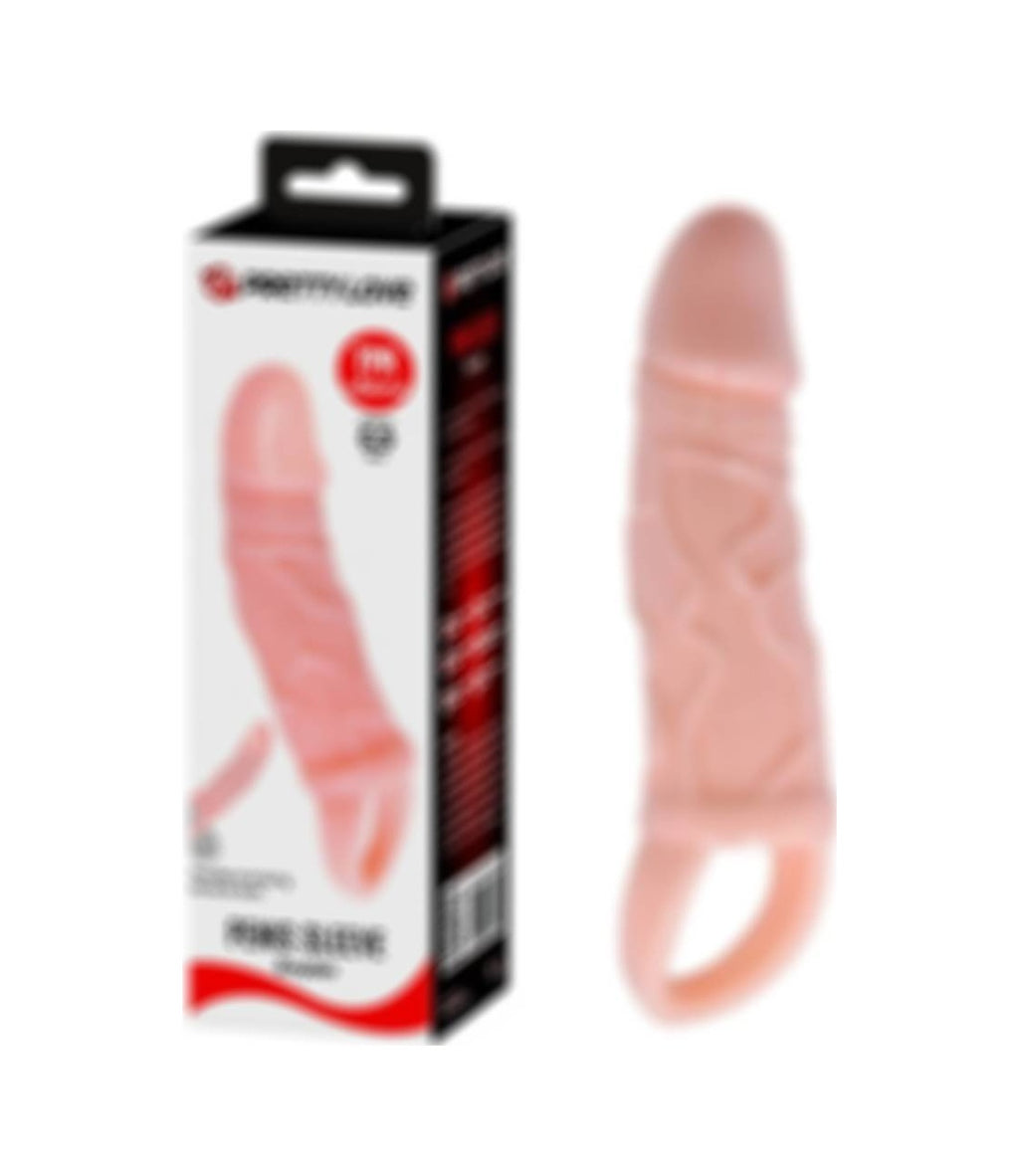 Pretty Love Breyden 18 Cm Uzatmalı 3 Cm Dolgulu Testis Halkalı Penis Kılıfı