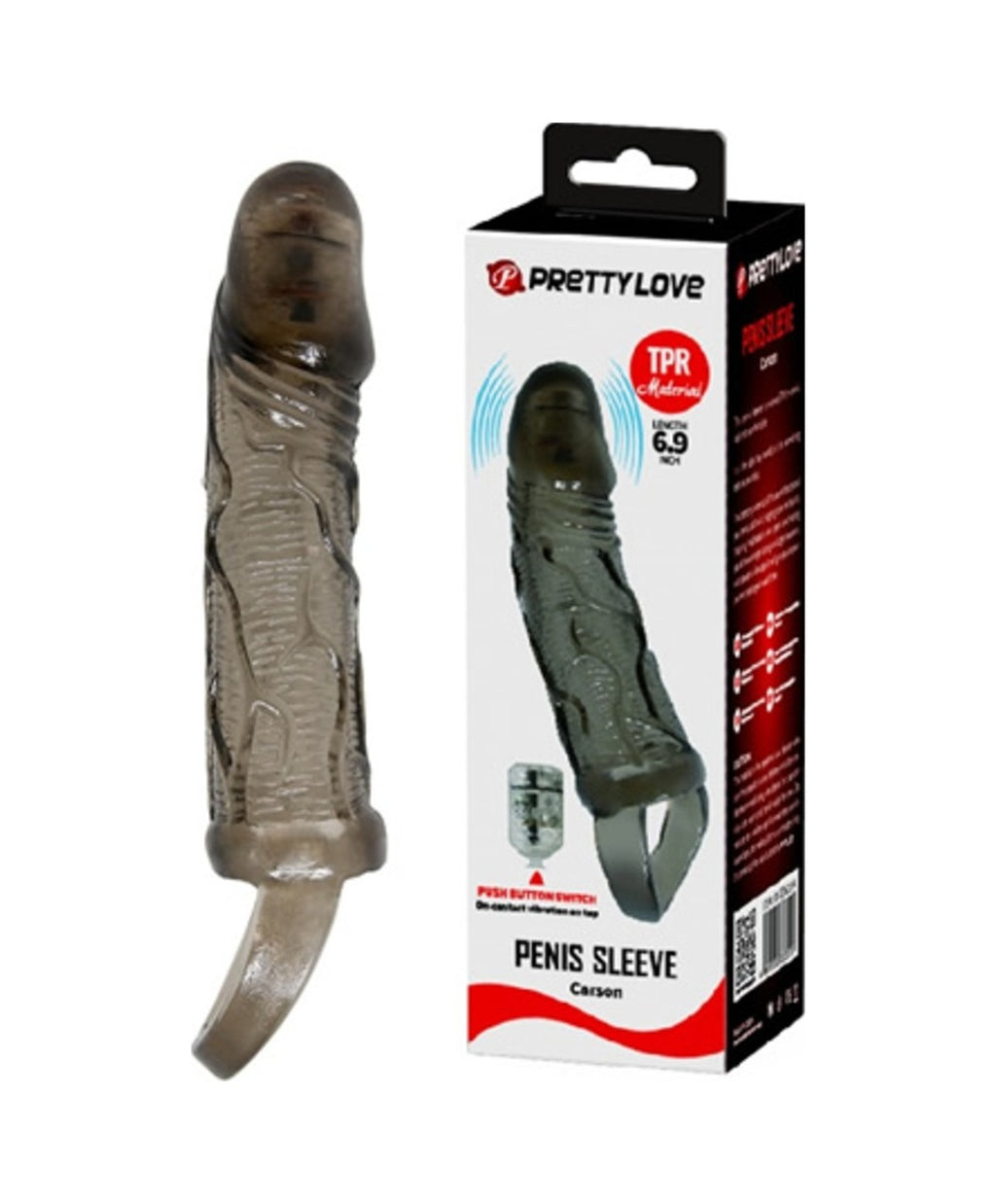 Pretty Love Carson Titreşimli Kaliteli Zenci Penis Kılıfı Dolgulu