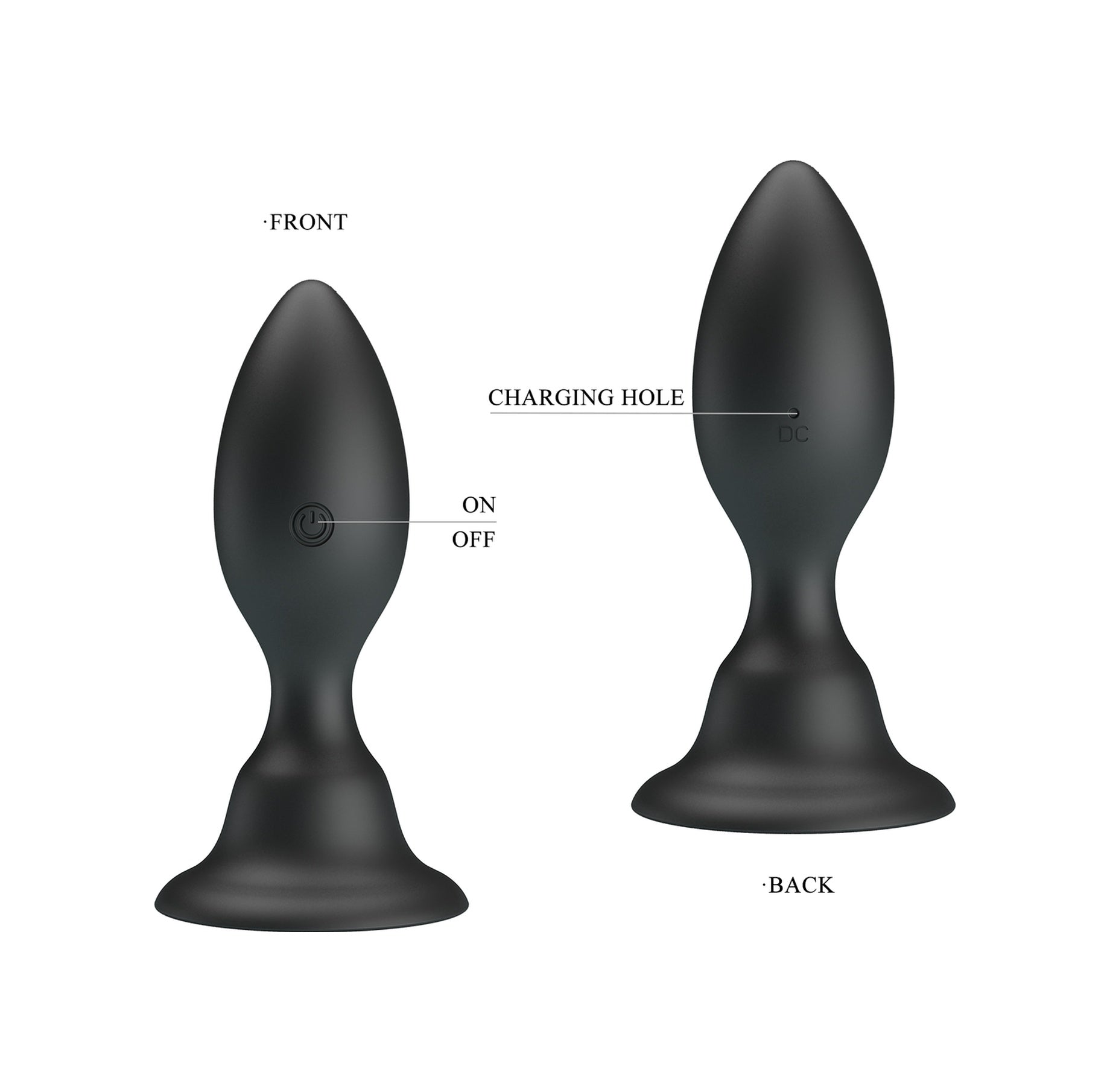 Anal Ve Vajinal Tıkaç Titreşimli Vantuzlu Anal Plug