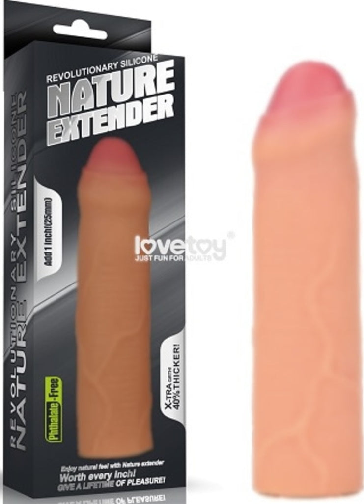 Lovetoy Nature 2.5 Cm Dolgulu Sünnetsiz Süper Realistik Penis Kılıfı