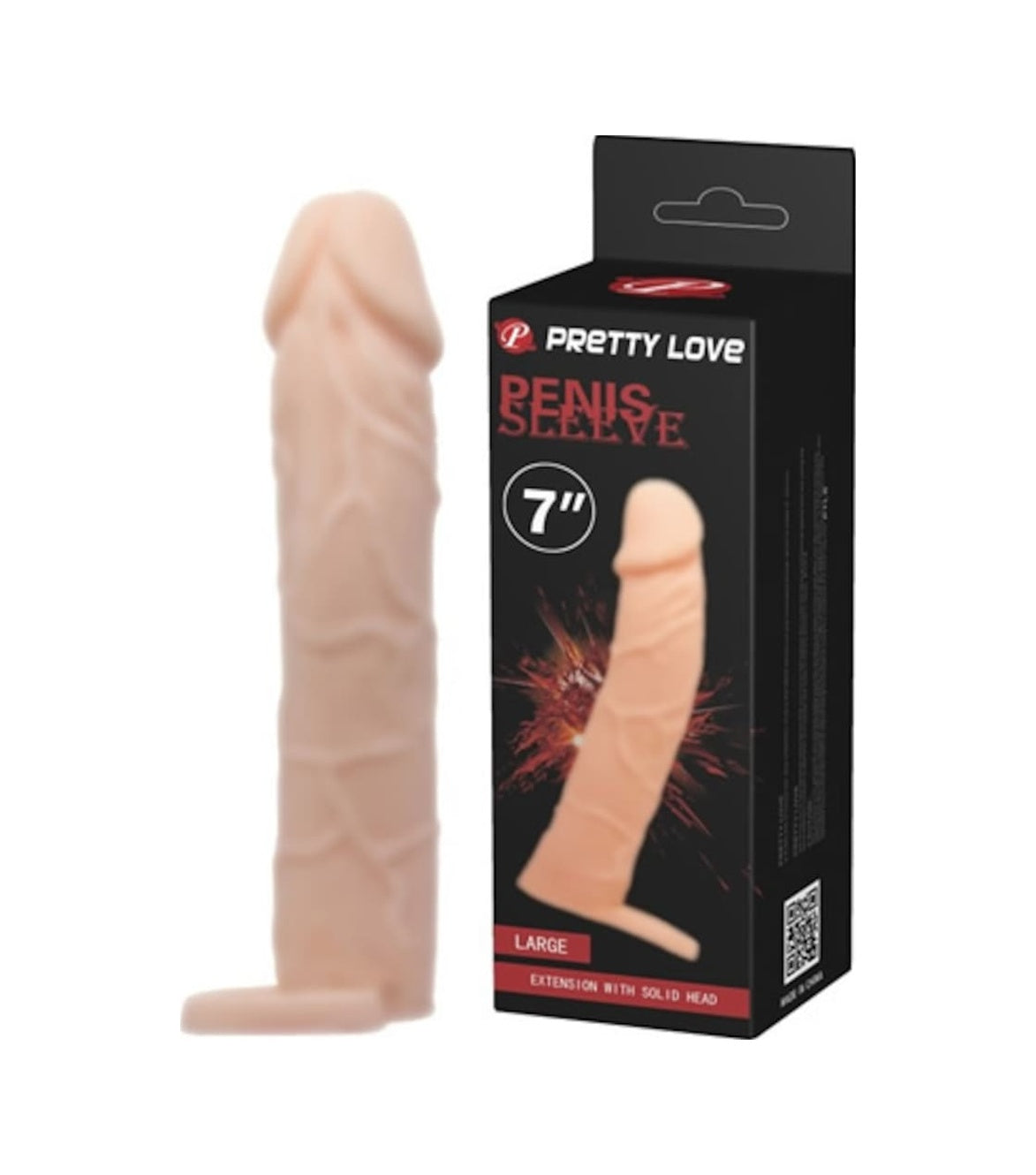Pretty Love Extended 6 Cm Dolgulu Realistik Uzatmalı Penis Kılıfı