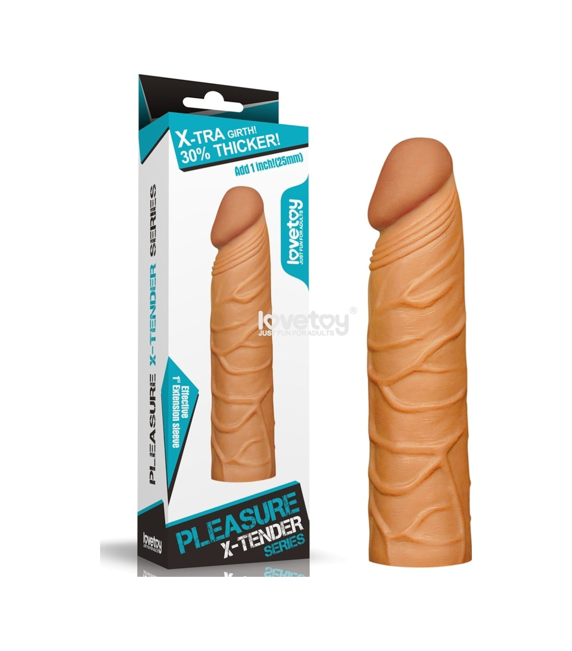 Lovetoy X-Large Dolgulu Realistik Uzatmalı Penis Kılıfı Dildo
