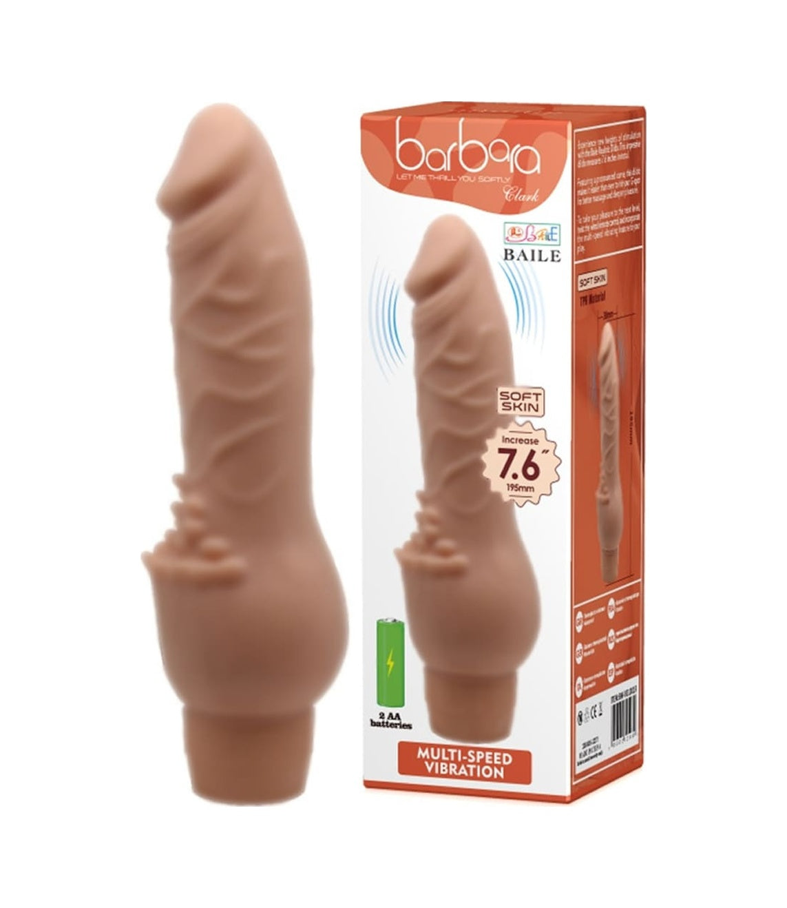Baile Fantasy 20 Cm Titreşimli Realistik Vibratör Gerçekçi Kalın Penis