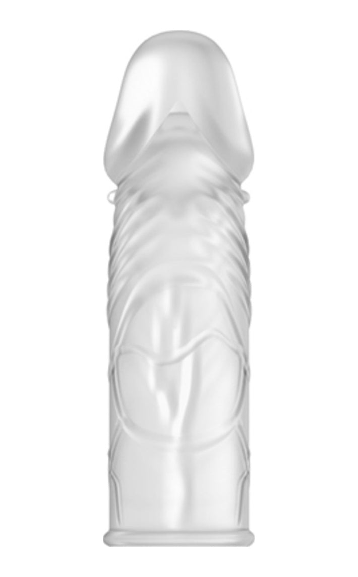 Baile Sleeve Damarlı Uzatmalı Şeffaf Silikon Penis Kılıfı Kristal Dildo