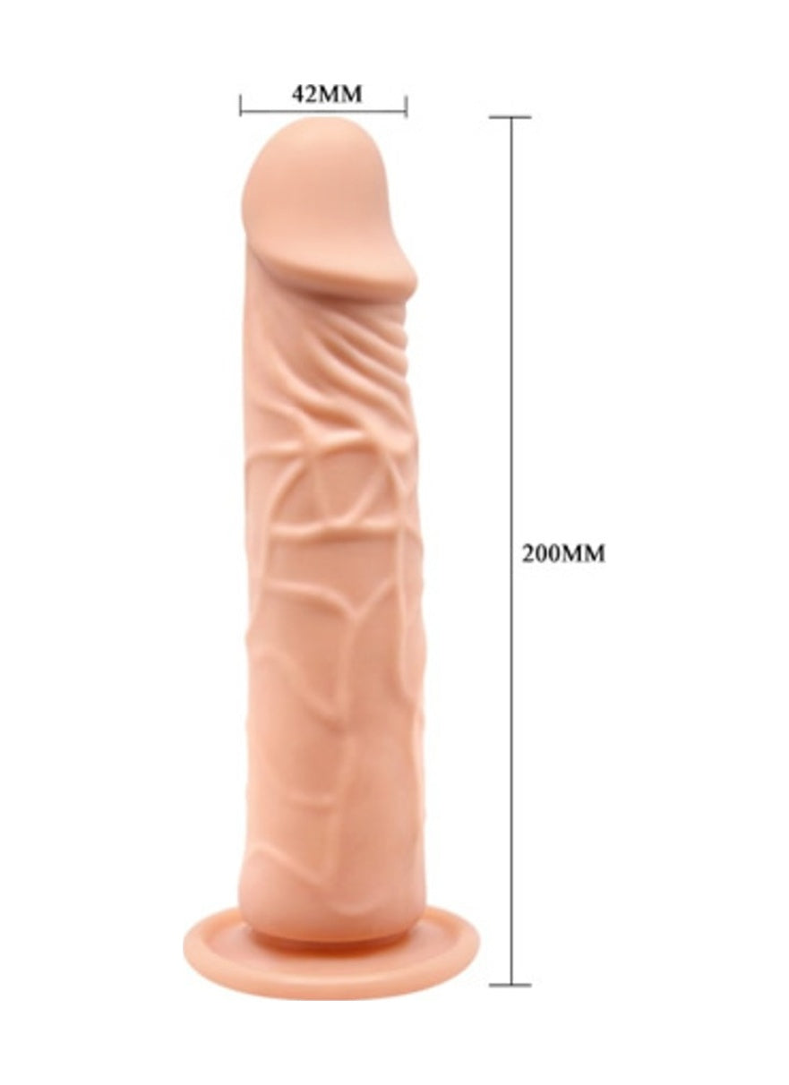 Baile Güçlü Vantuzlu Damarlı Soft Realistik Penis Anal Dildo Vibratör