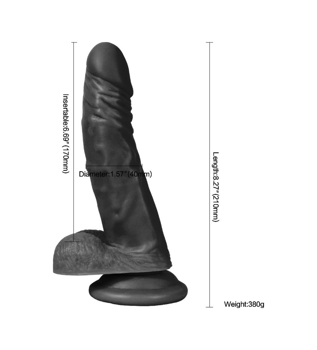 Et Dokusunda 21Cm Realistik Zenci Penis Gerçekçi Vibratör Dildo