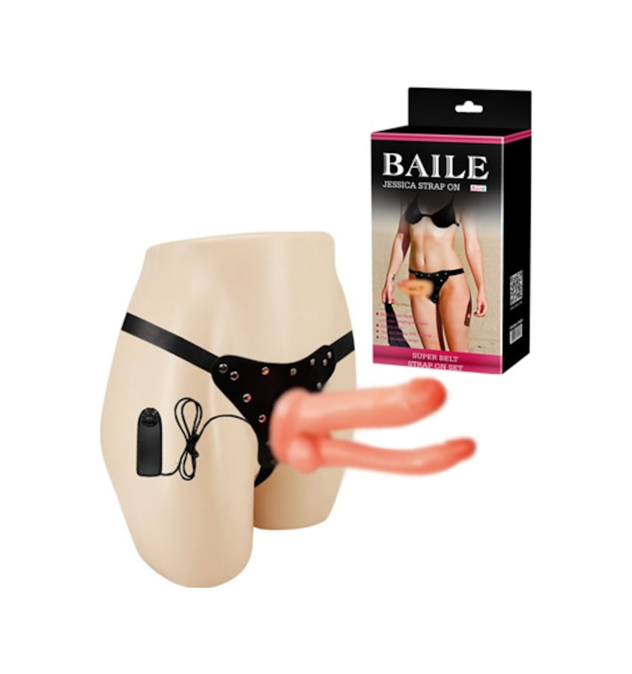 Baile Çift Taraflı Titreşimli Realistik Çatal Vibratör Strapon