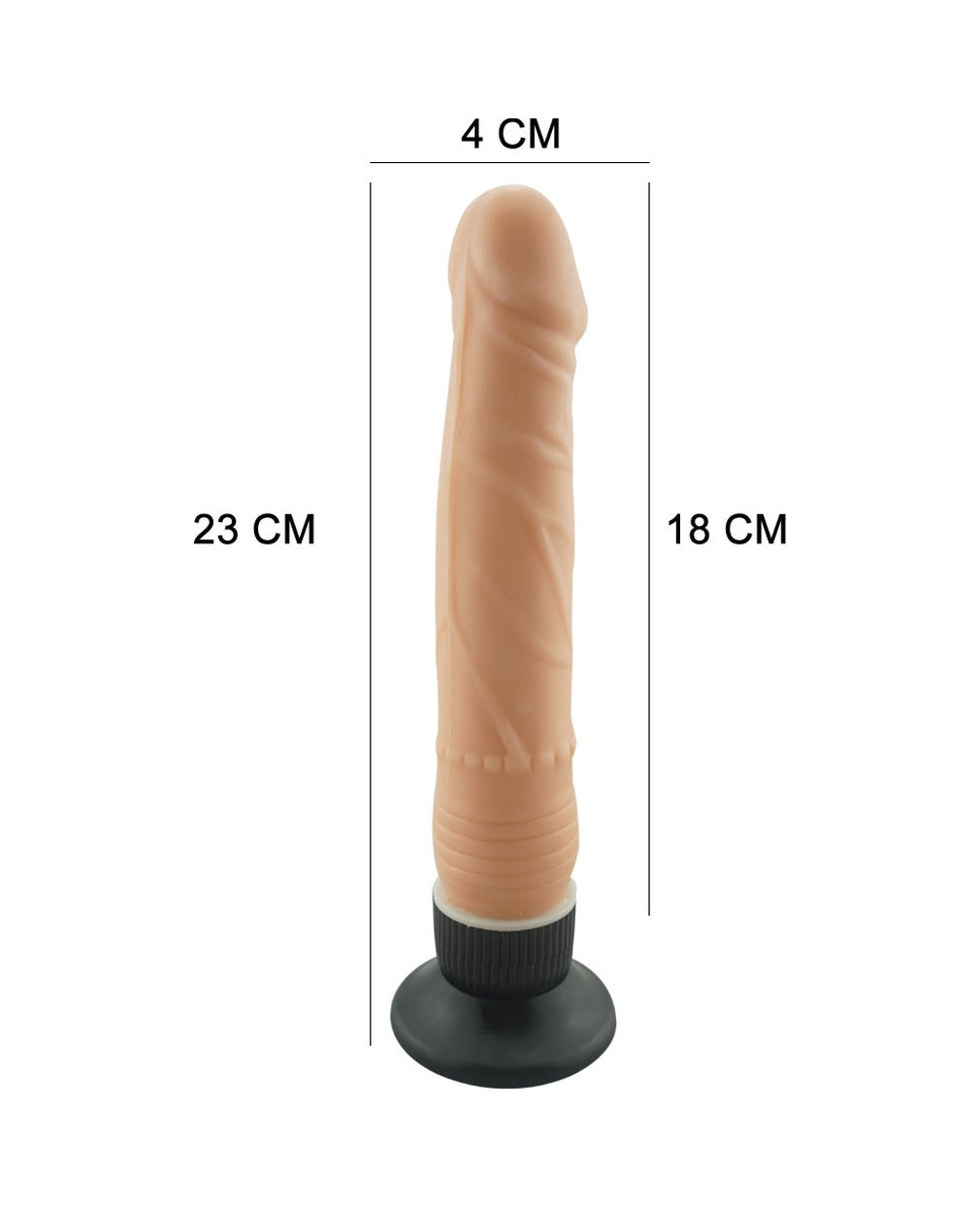 23 CM Realistik Titreşimli Vantuzlu Dildo Penis