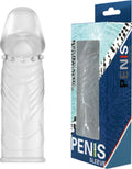 Baile Sleeve Damarlı Uzatmalı Şeffaf Silikon Penis Kılıfı Kristal Dildo
