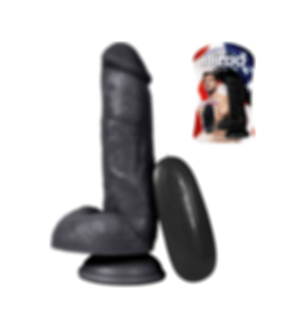 Julios 18 Cm Vantuzlu Titreşimli Realistik Zenci Vibratör Penis