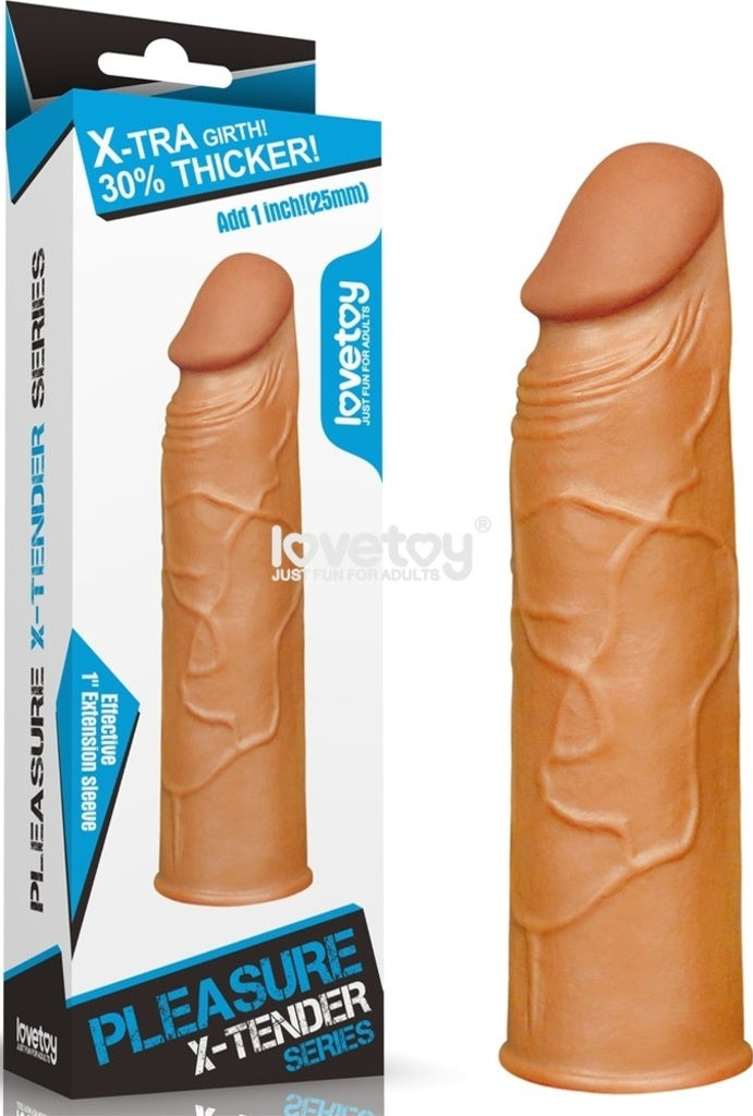 Lovetoy X-Large Realistik Uzatmalı Penis Kılıfı Melez Rengi
