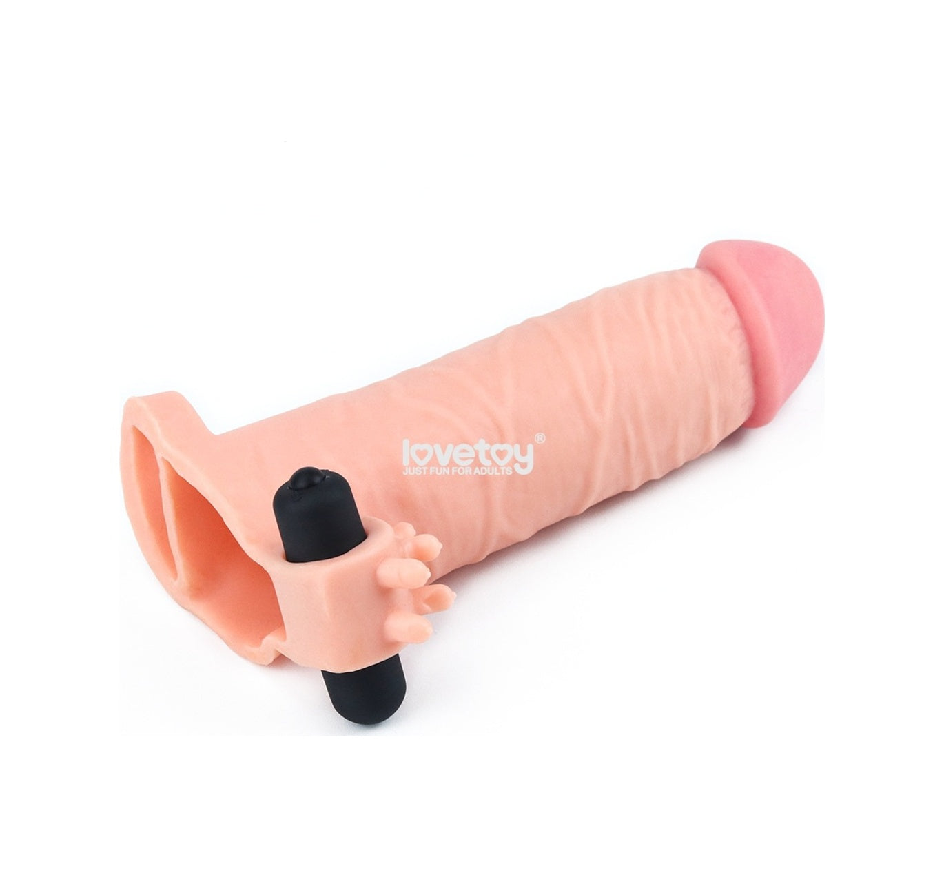 X-Tender 5 CM Dolgulu Güçlü Titreşimli Realistik Penis Kılıfı