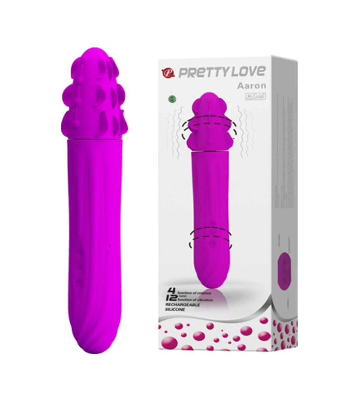 Pretty Love Aron 20 Cm 12 Fonksiyonlu Oynar Başlı Şarjlı Teknolojik Vibratör