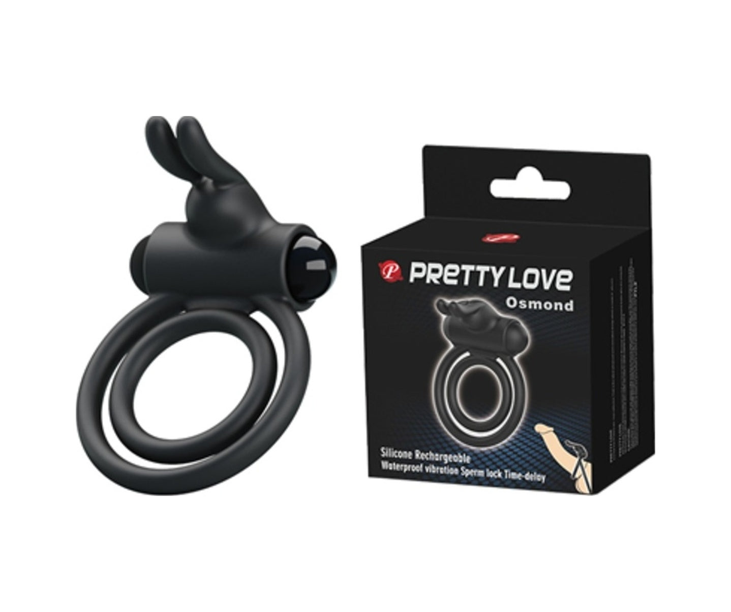Pretty Love Osmond Titreşimli Penis Halkası Penis Kelepçe Klitoral Vibratör