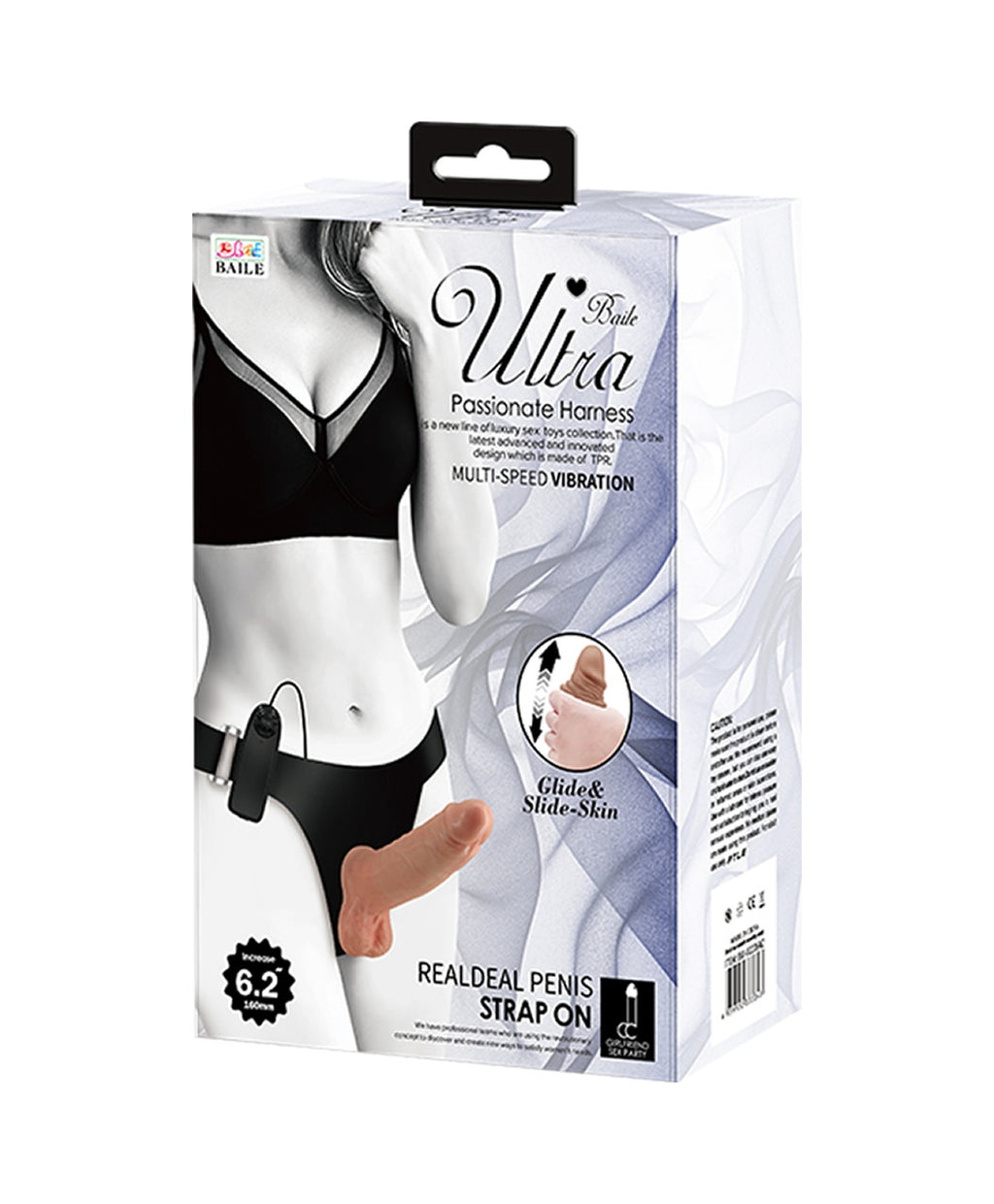 Baile 8 CM Dolgulu Titreşimli Belden Bağlamalı Realistik Vibratör