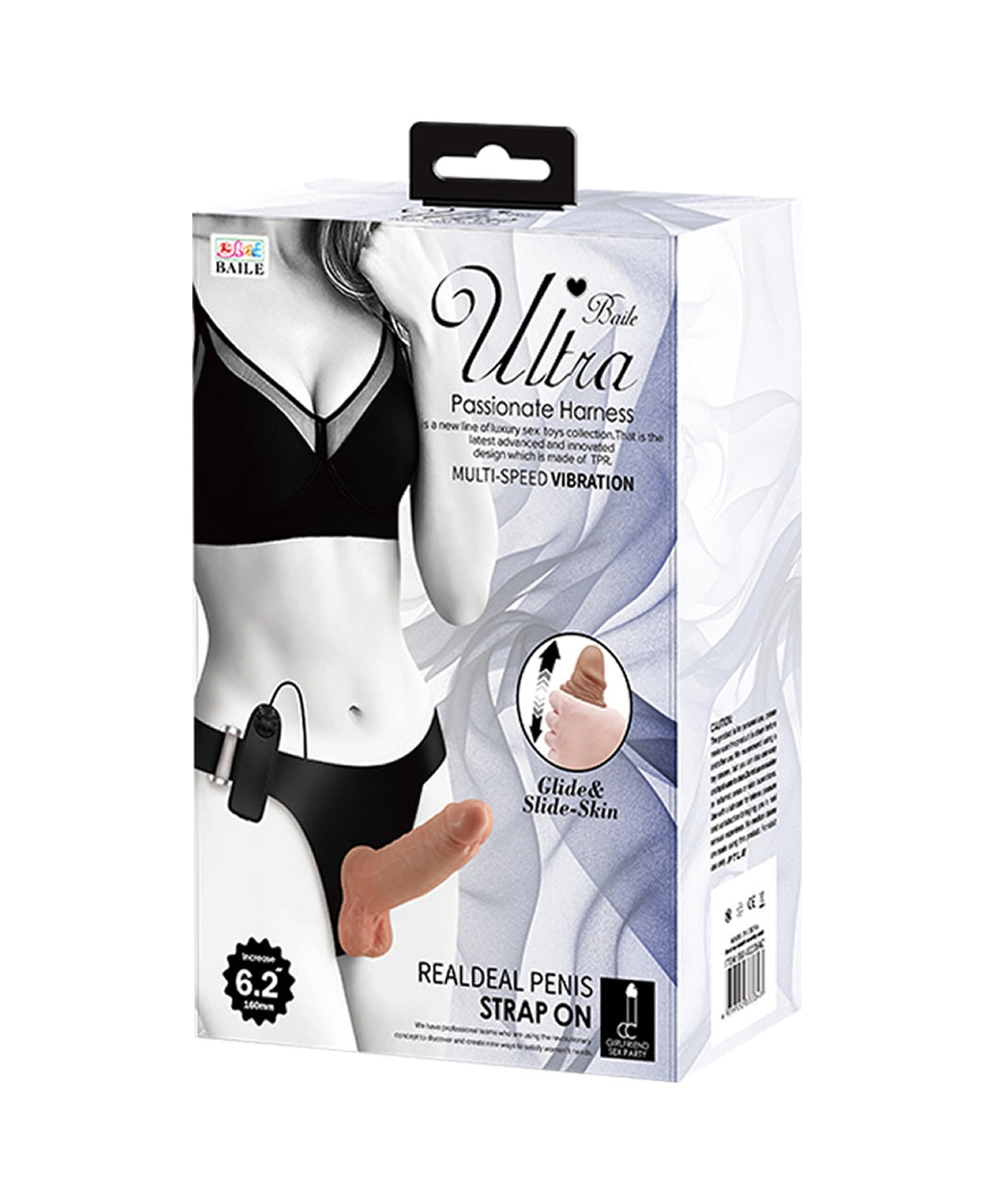 Baile 8 CM Dolgulu Titreşimli Belden Bağlamalı Realistik Vibratör