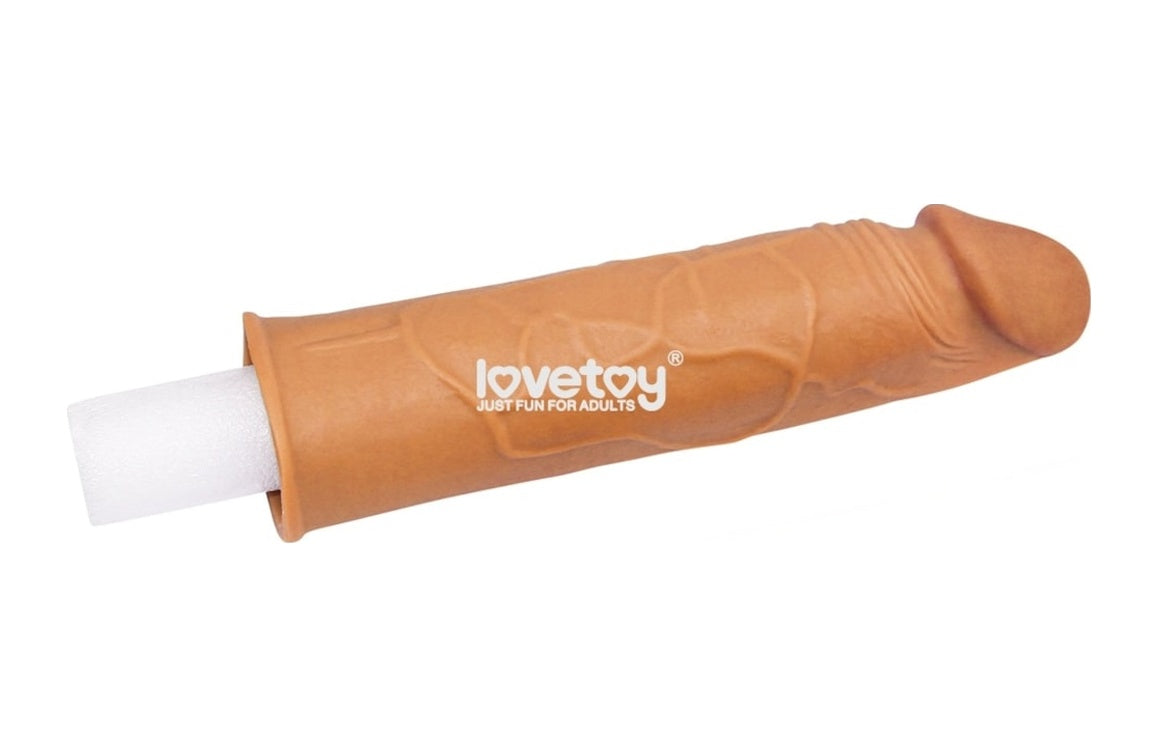 Lovetoy X-Large Realistik Uzatmalı Penis Kılıfı Melez Rengi