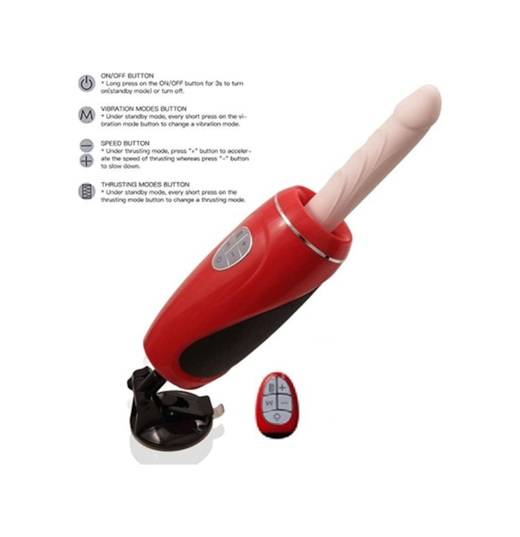 Lovetoy Otomatik Gidip Gelmeli Kırmızı Seks Makinesi Vibratör Dildo