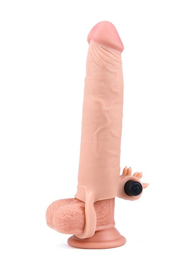 Lovetoy X-Tender 8 CM Dolgulu Titreşimli Realistik Penis Kılıfı Halka 20 CM