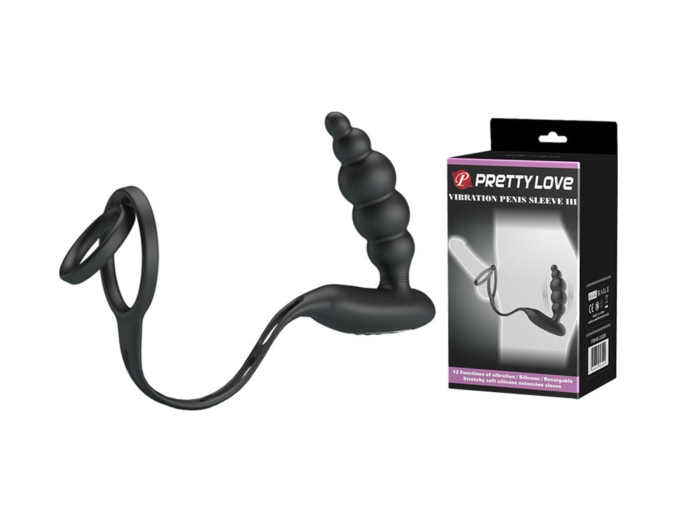 Pretty Love 12 Titreşimli Stimülatör Tasarım Harikası Penis Halkası Ve Anal Plug