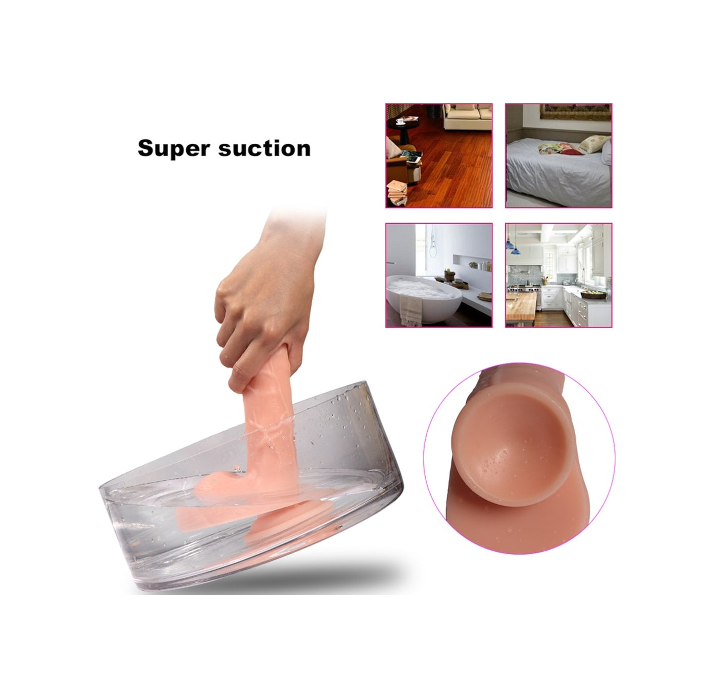 Robins 21 Cm Süper Gerçekçi Realistik Penis Vantuzlu Kalın Dildo