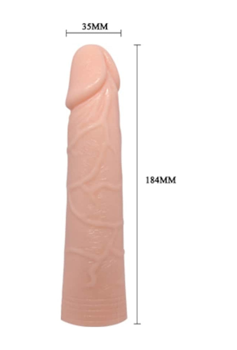 Baile Big 6 Cm Dolgulu Realistik Uzatmalı Penis Kılıfı Dildo